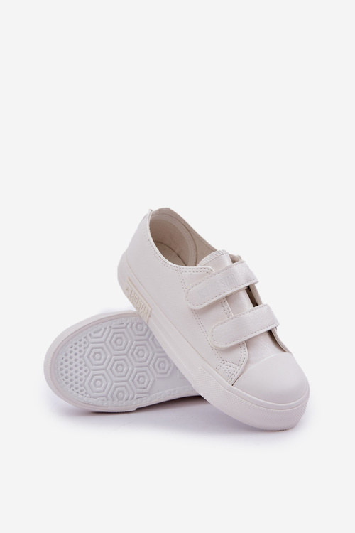 Dětské kožené tenisky na suchý zip BIG STAR KK374055 Bílá