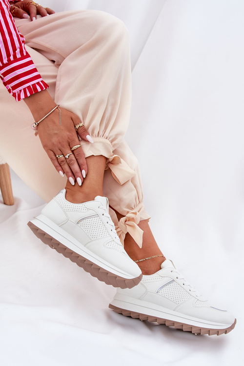 Dámske Športové Topánky Na Platforme Biele Yandia