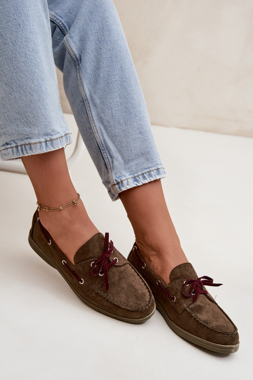 Dámske Mokasíny S Lankami Tmavozelené Calivra