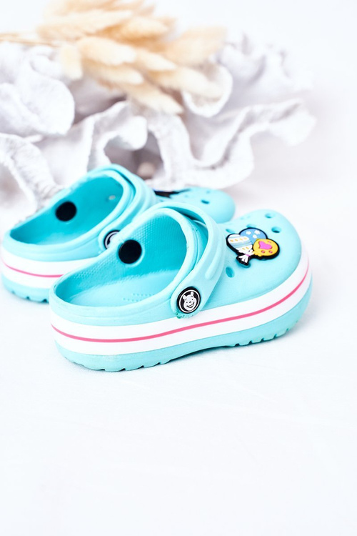 Dětské Pěnové Nazouváky Crocs Zelené-Růžové Lazy Day