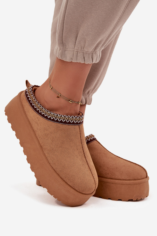 Dámské sněhule s ozdobným výšivkou Camel Jenira