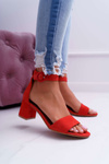 Dámské Sandály Maciejka Kožené Červené 04141-08/00-5