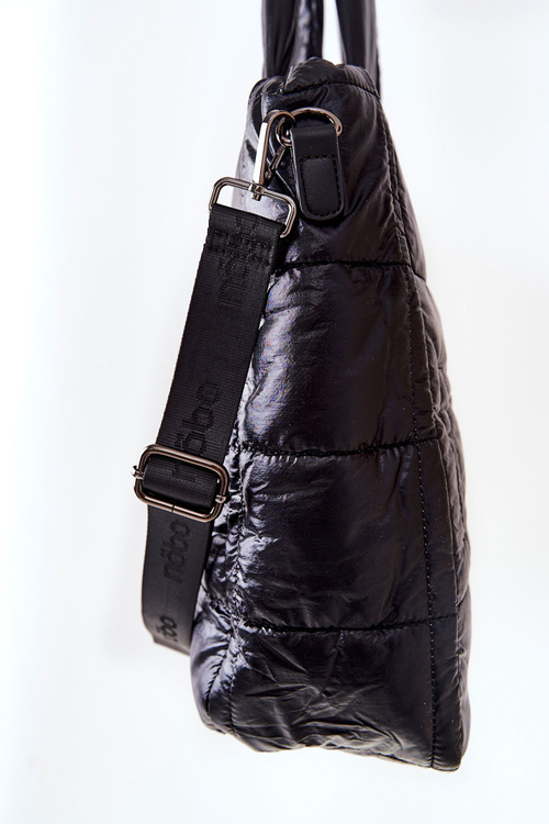 Kabelka NOBO s prošívaným popruhem L3030 Černá