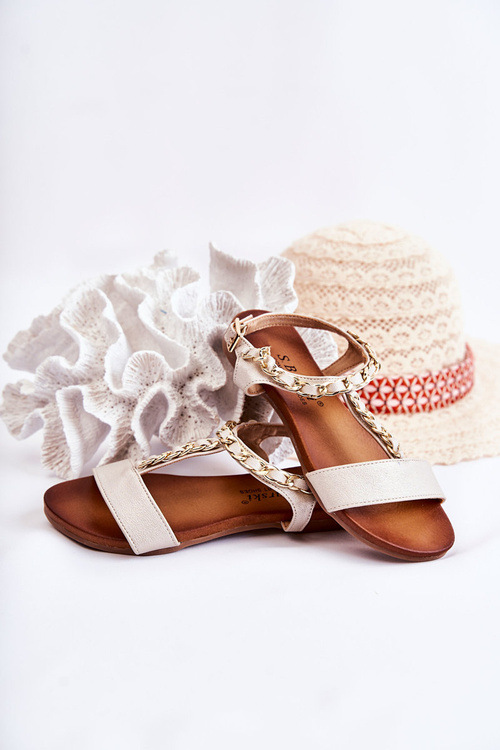 Detské kožené sandále pre béžový rutto letto