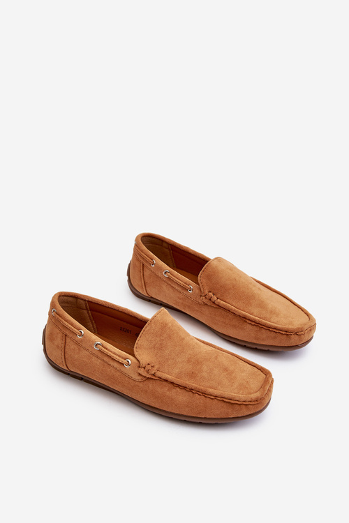 Mužské semišové nacpané mokasíny Camel Rayan