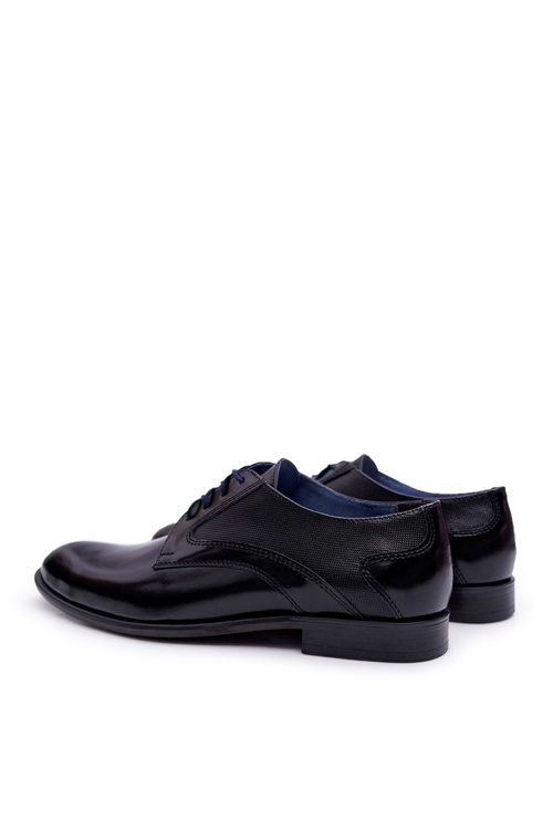 Pánske bednarek topánky elegantné kožené formálne čierne midas