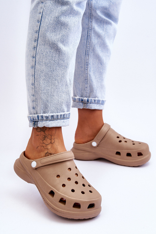 Pěnové Sandály Crocs Na Robustní Podrážce Béžová Katniss