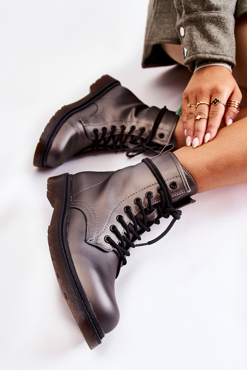 Dámské kozačky barvy tmavě šedé Lavita