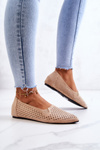 Dámské prolamované baleríny Slip-on béžove Rosario