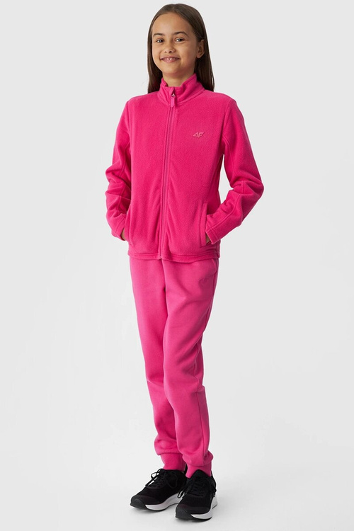 Dívčí Fleecová Mikina S Límcem Slim Fuchsie 4F