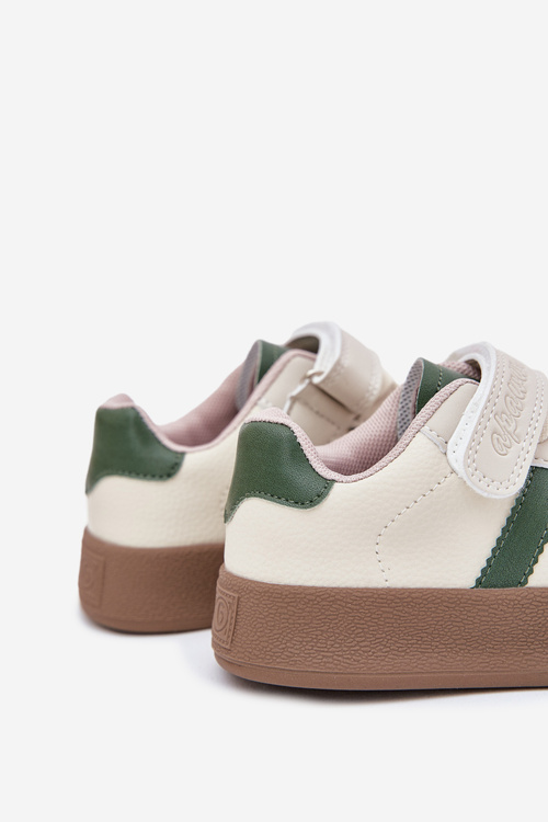 Dětské tenisky na platformě béžovo-zelené Sopiaella