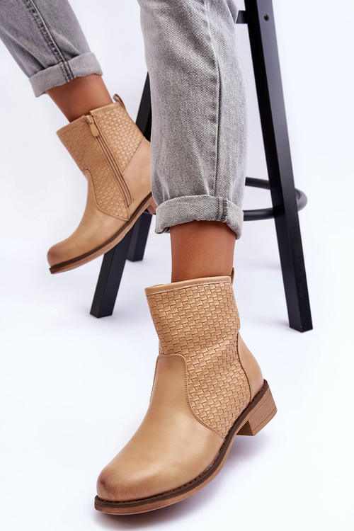 Dámské Plstěné Botky Bežové Chilly