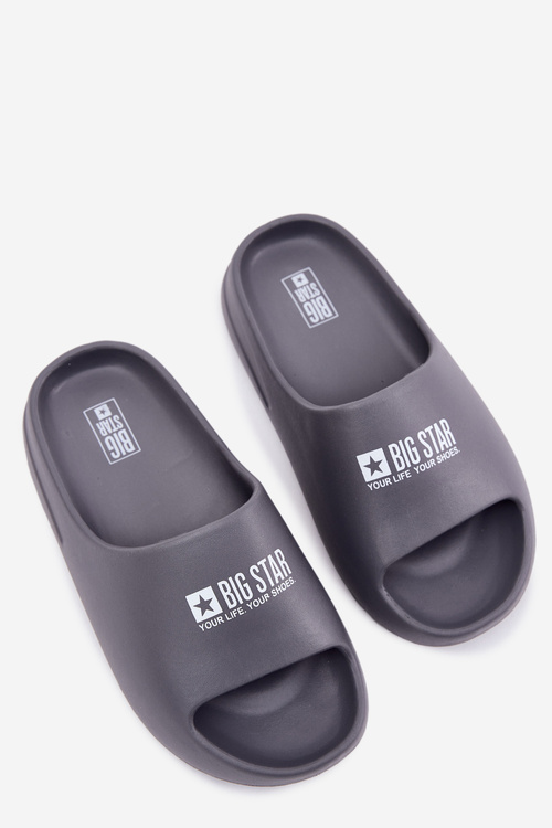 Pěnové Pánske Šľapky S Logom Big Star RR174A013 Šedé