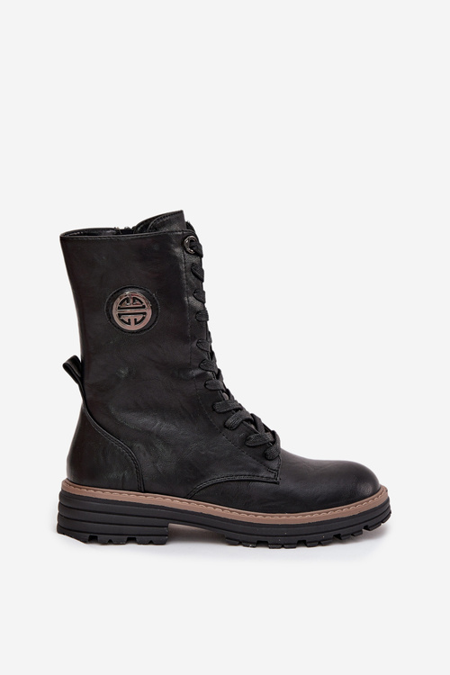 Dámské workery s ozdobným detailem zateplené černé Dorialine