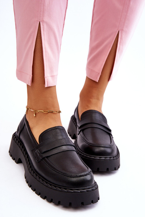 Dámska veľká hviezda LL274458 Kožené mokasíry