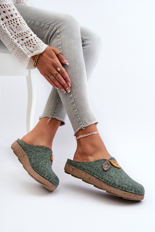 Dámske filcové papuče Inblu ED000013 zelené