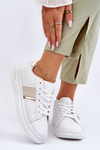 Dámske športové topánky na platforme biele soris
