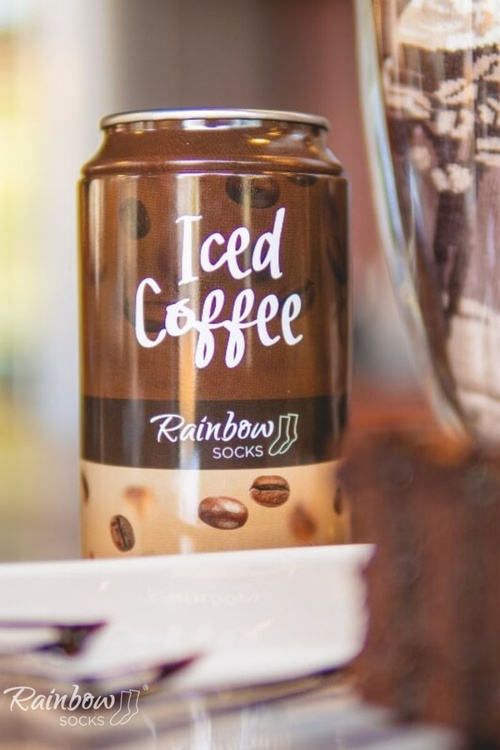 Duhové ponožky 1 pár ponožek Konzervovaná ledová káva