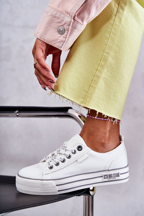 Nízké dámské tenisky Big Star KK274014 Bílé