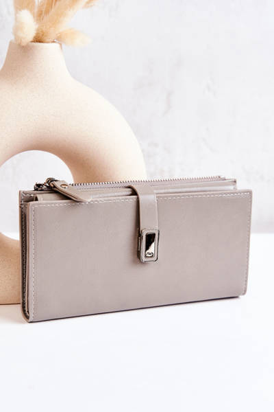 Veľká kožená peňaženka pre sivý magnet nereva