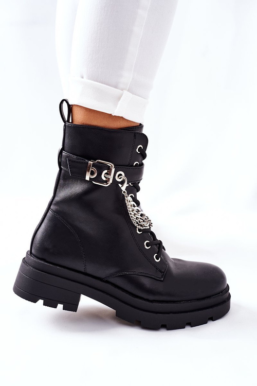 Vysoké boty na masivní platformě Černé Midtown