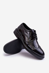 Pánske elegantné lakované čierne topánky Gustavo