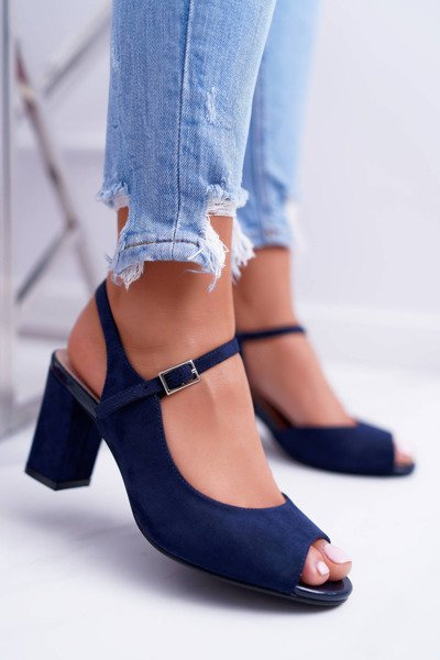 Dámské Sandály Na Podpatku Sergio Leone SK808 tmavě modré Dali