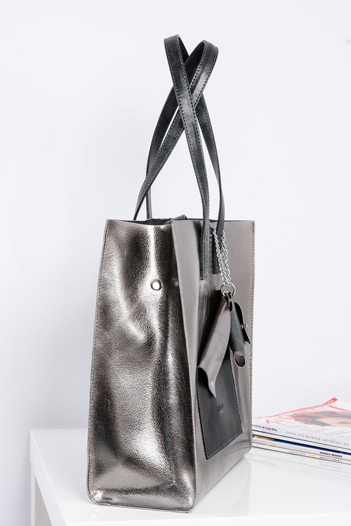 Veľká dámska kabelka na kupcu striebra + menšia kabelka