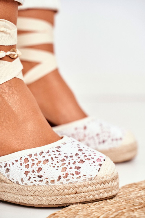 Žien viedo čipky espadrilles sandále