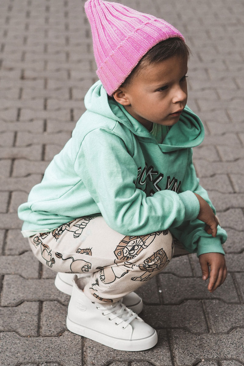 Dětské vysoké tenisky se zipem Big Star KK374227 Bíle