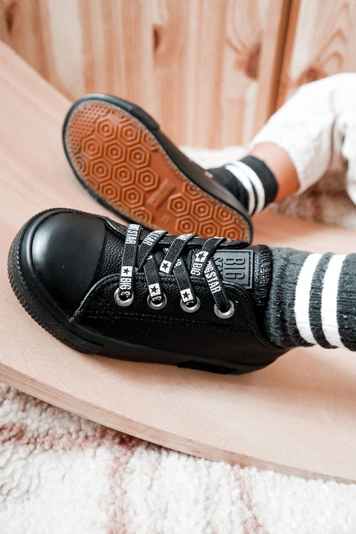 Dětské kožené tenisky BIG STAR KK374061 Černá