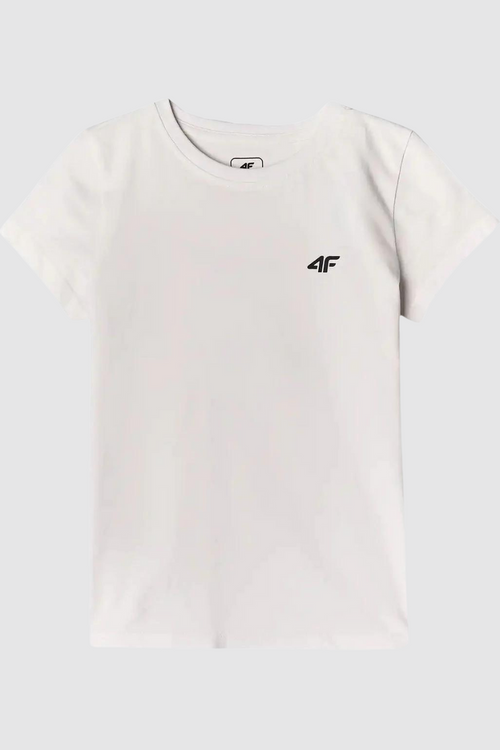 Dívčí Tričko Hladké Bavlněné Bílé 4F 4FJWMM00TTSHF1658-10S