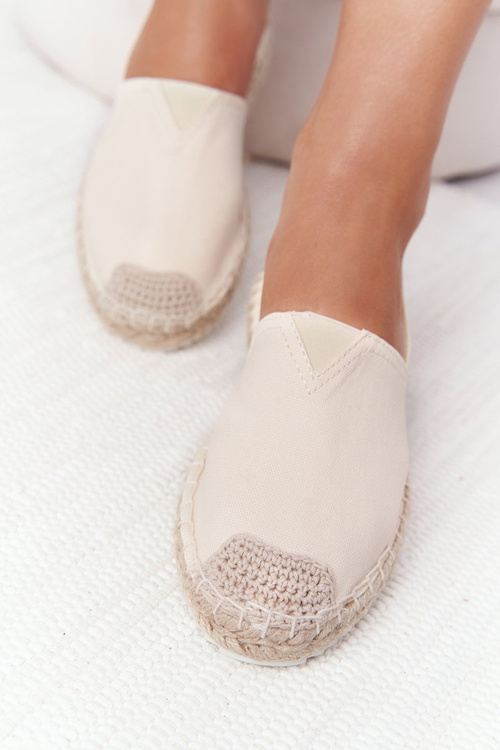 Espadrilky Na Pletené Podrážce Big Star HH274501 Béžové