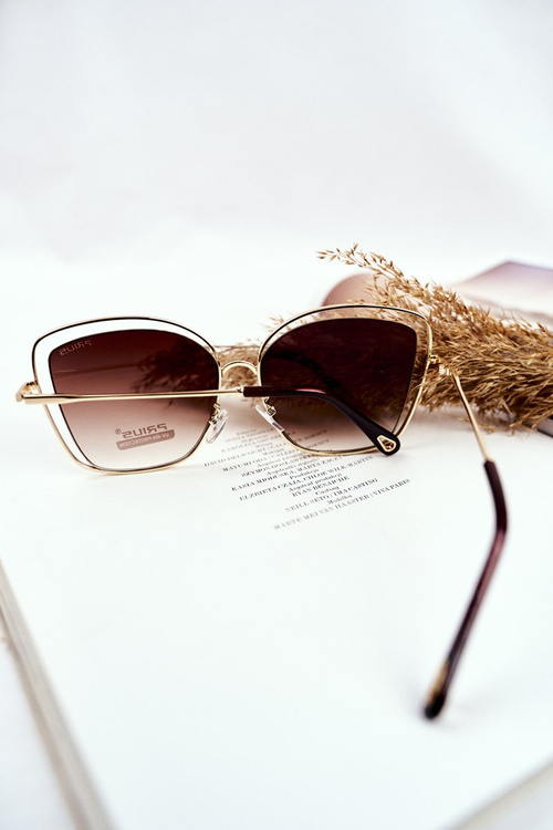 Sluneční Brýle Prius PRE-31 Zlaté Hnědý Přechod