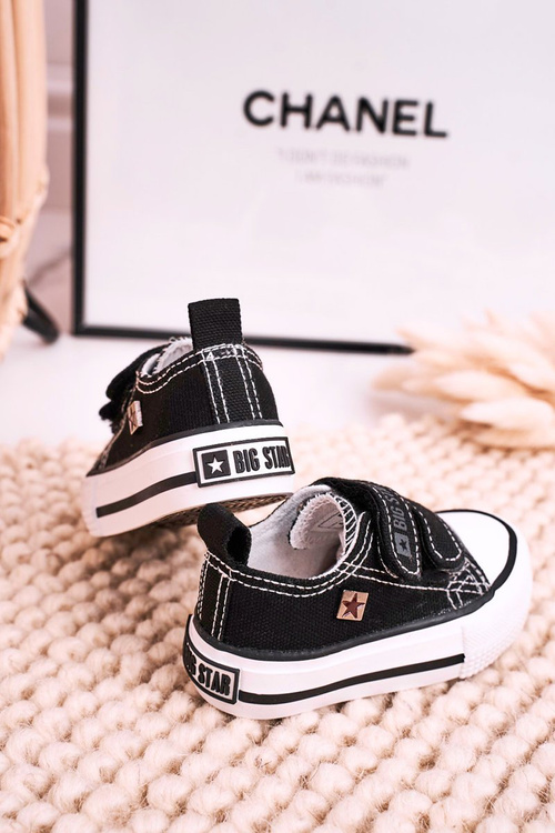 Dětské Tenisky Na Suchý Zip BIG STAR HH374096 Černé