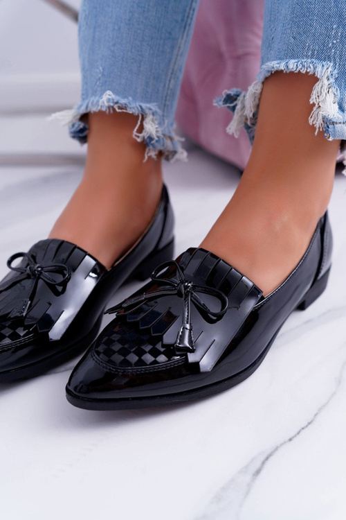 Loafers Women Lu Boo černá lakovaná