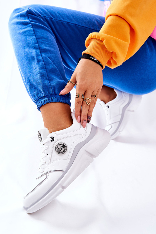 Športové topánky na veľkej hviezde II274314 Biela platforma