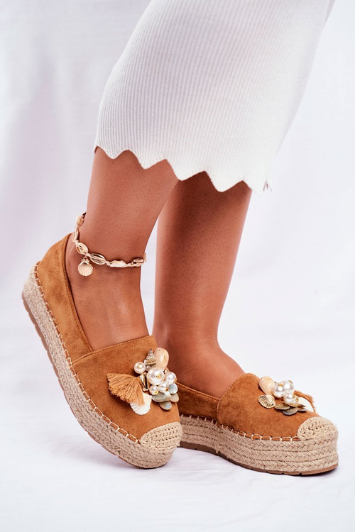 Dámské Espadrilky Lněné Camel Denver