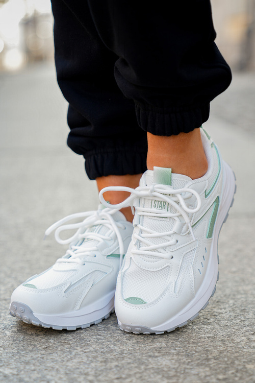 Dámske Športové Topánky Big Star NN274A095 HI-POLY SYSTEM Bielo-Zelené