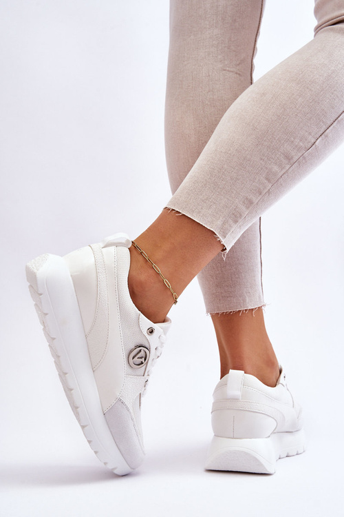 Dámske tenisky na platforme White Khan