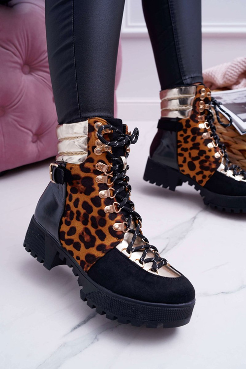 Dámské Kotníkové Boty zateplené Leopard Move On