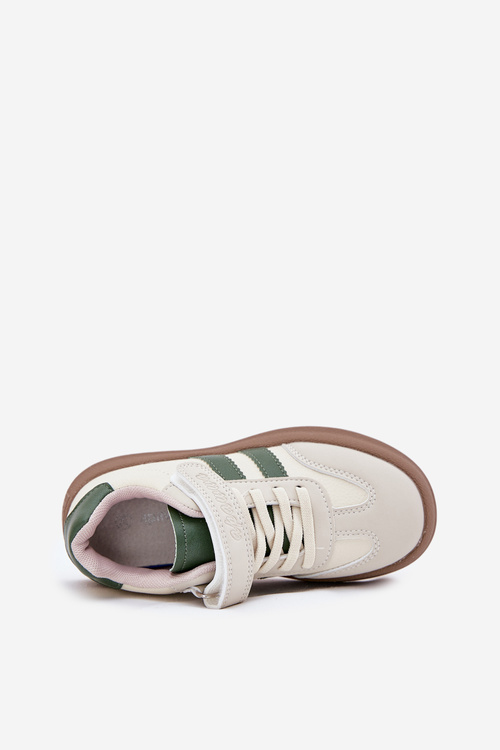 Dětské tenisky na platformě béžovo-zelené Sopiaella
