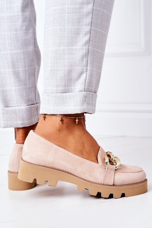 Semišové Mokasiny Lewski Shoes 3040 Cappuccino