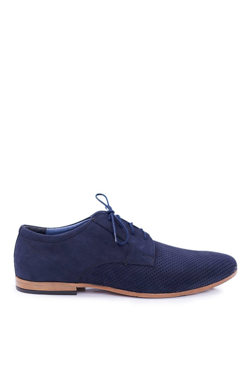 Pánske topánky nubuck Openwork Navy Blue Hermes