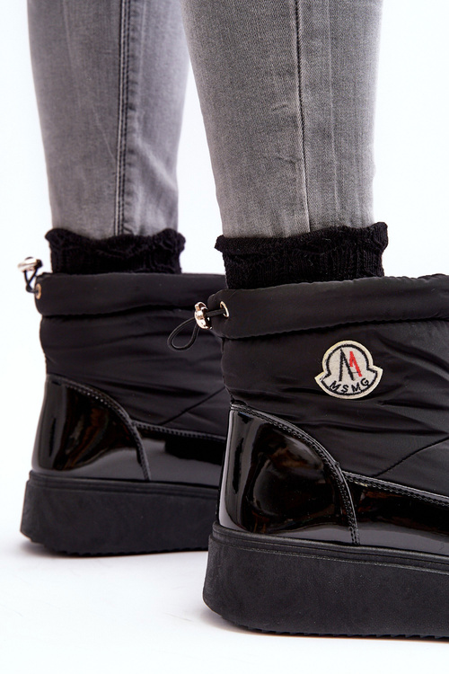 Dámské vytažené sněhule na platformě černé Gattea