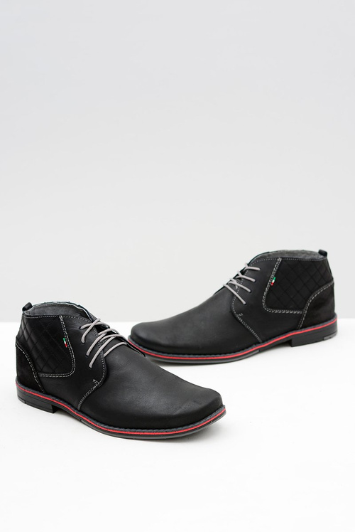 Pánske čierne kožené topánky Graziano