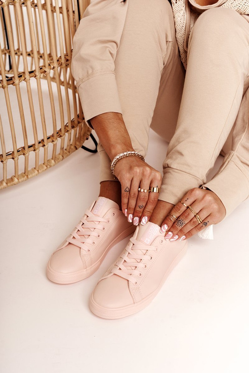 Dámske kožené tenisky Big Star HH274141 Svetlo ružová