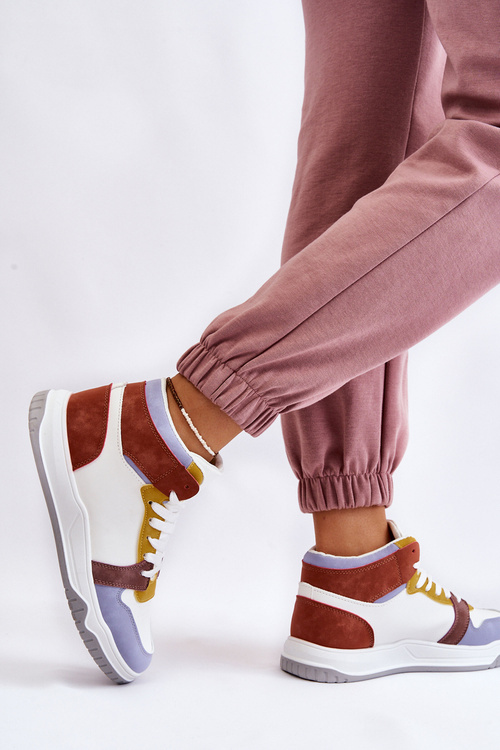 Vysoké dámske športové topánky povesti viacfarebné tenisky