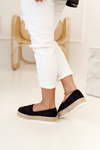 Dámske espadrilles na slamy Platform Black Febi