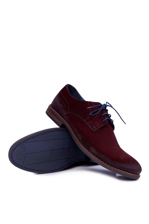 Pánské Polobotky Casual Každodenní Nikopol Kožené burgundske Lajos